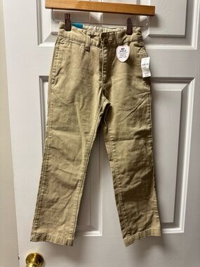 GAP KIDS Adjustable Waist, Mid-Rise,  Straight-Leg Khaki Pants - Size 7 Slim